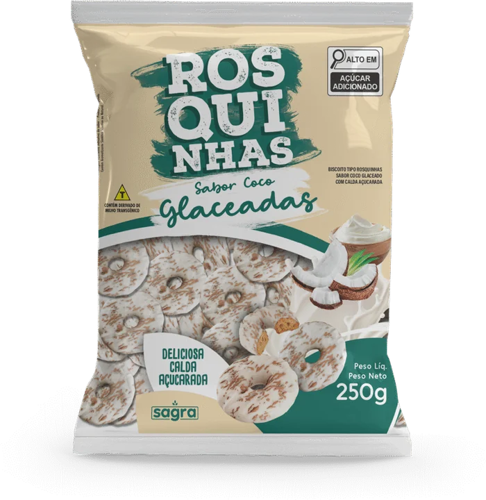 Embalagem de Rosquinhas Glaceadas sabor Coco