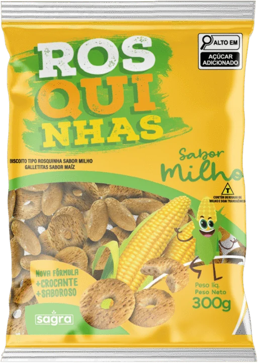Embalagem de Rosquinhas Milho Verde