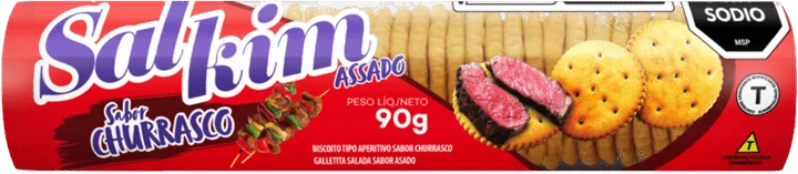 Embalagem de Biscoito Salkim sabor Churrasco