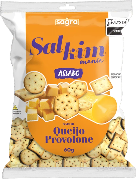 Embalagem de Salkim Mania Queijo Provolone